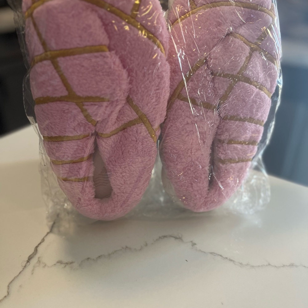 NWT Concha Pink Slippers